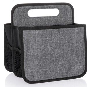 Thirty-One DOUBLE DUTY CADDY Charcoal Crosshatch GRAY Brand New